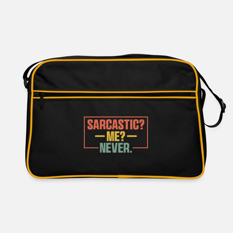 Sarkastisch Ich Niemals Sarkasmus Sarkastisch Retro Tasche