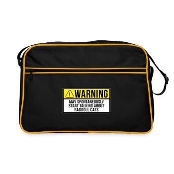Very Busy Doing Nothing Cat Owner Cat Trainer Anim - Retro Tasche - Schwarz/Gold - Vorne