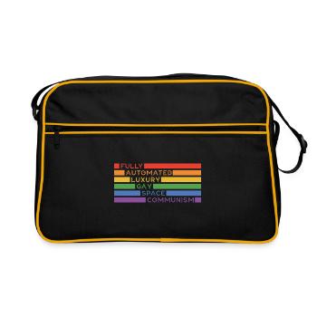 Fully Automated Luxury Gay Space Communism Lesbian - Retro Tasche - Schwarz/Gold - Vorne