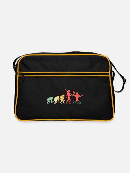Evolution Wasserballspieler Aquatic Polo - Retro Tasche - Schwarz/Gold - Vorne