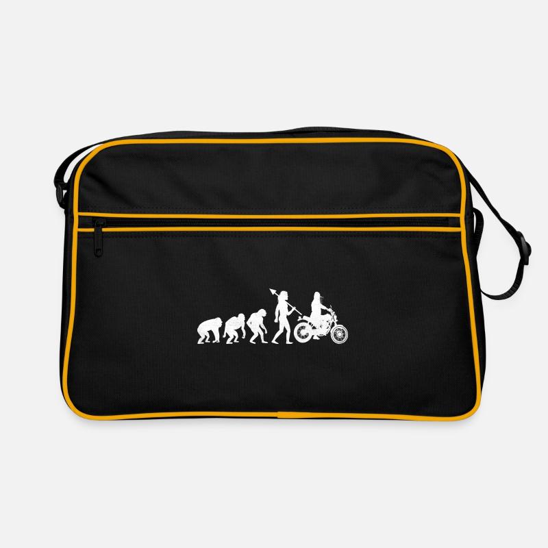 Evolution Motorrad Biker Mutter Motorrad Motorrad Motorrad - Retro Tasche - Schwarz/Gold