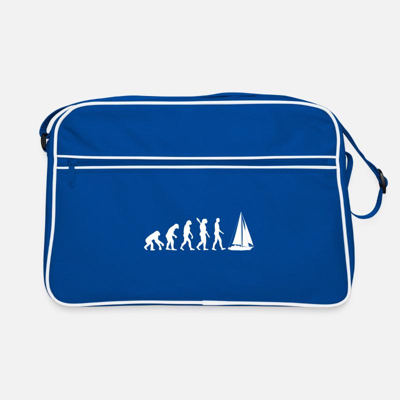 Evolution Graphic Sailboat Captain Sailing Sea Boa Retro Tasche