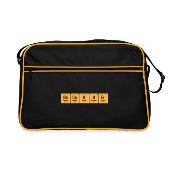 Enregistreur Tableau périodique des éléments Instrument Mus - Sac Retro - noir/or - Devant