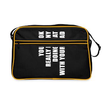 Phrase tordue - Sac Retro - noir/or - Devant