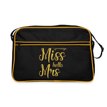 Au revoir mademoiselle bonjour - épouse de mariage - Sac Retro - noir/or - Devant