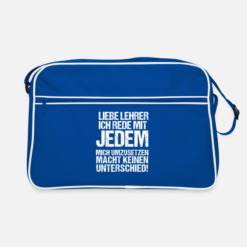 Mit Jedem Schule Schüler Nervensäge Spruch Lehrer Retro Tasche
