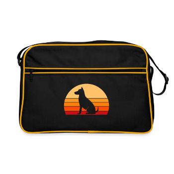 Chien de berger allemand de race chien propriétaire de race - Sac Retro - noir/or - Devant