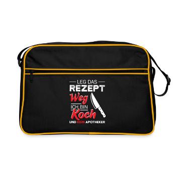 Recipe Cook Pharmacist Funny saying Culinary art - Retro Bag - black/gold - Front