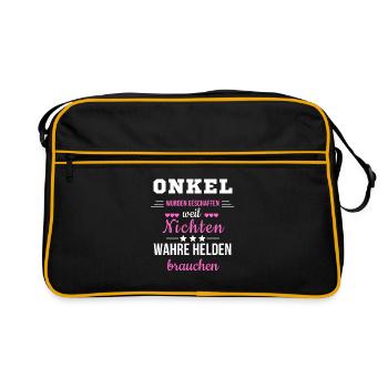 Uncle Nieces Saying Family Heroes Role Model Family - Retro Bag - black/gold - Front