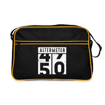 Altermeter 50. Geburtstag Fünfzig Geburtstagsparty - Retro Tasche - Schwarz/Gold - Vorne