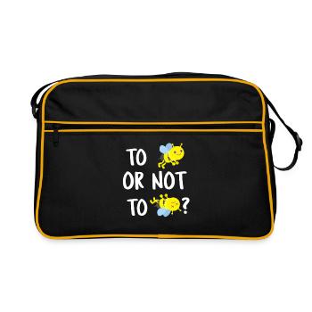 To Bee or not to Bee - To be or not to be be - Retro Bag - black/gold - Front