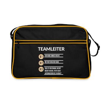 Team Leader I'm always right - Retro Bag - black/gold - Front