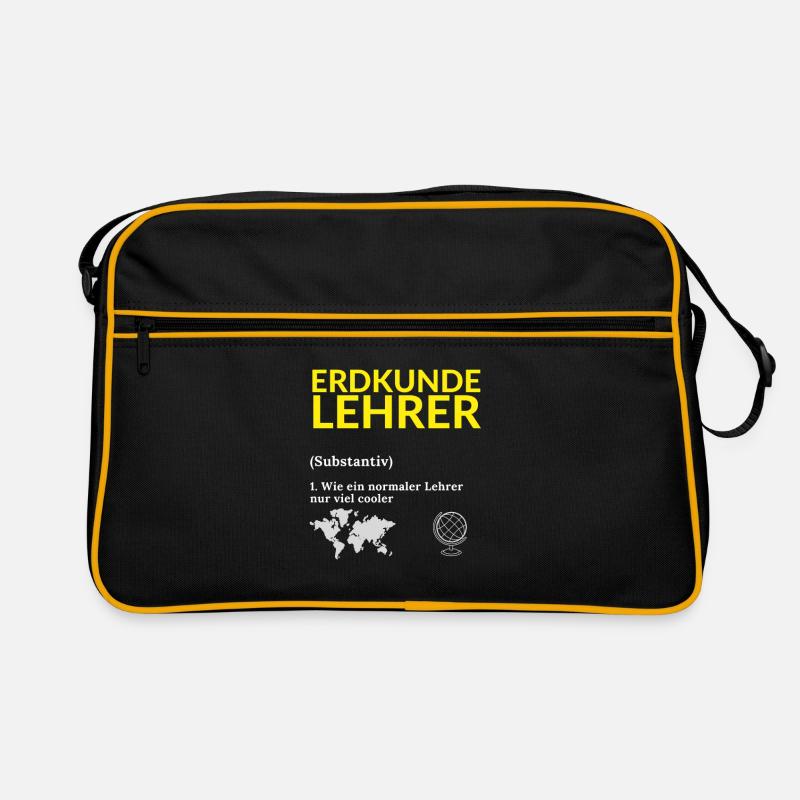 Erdkundelehrer Erdkunde Lehrer Spruch Schule Retro Tasche