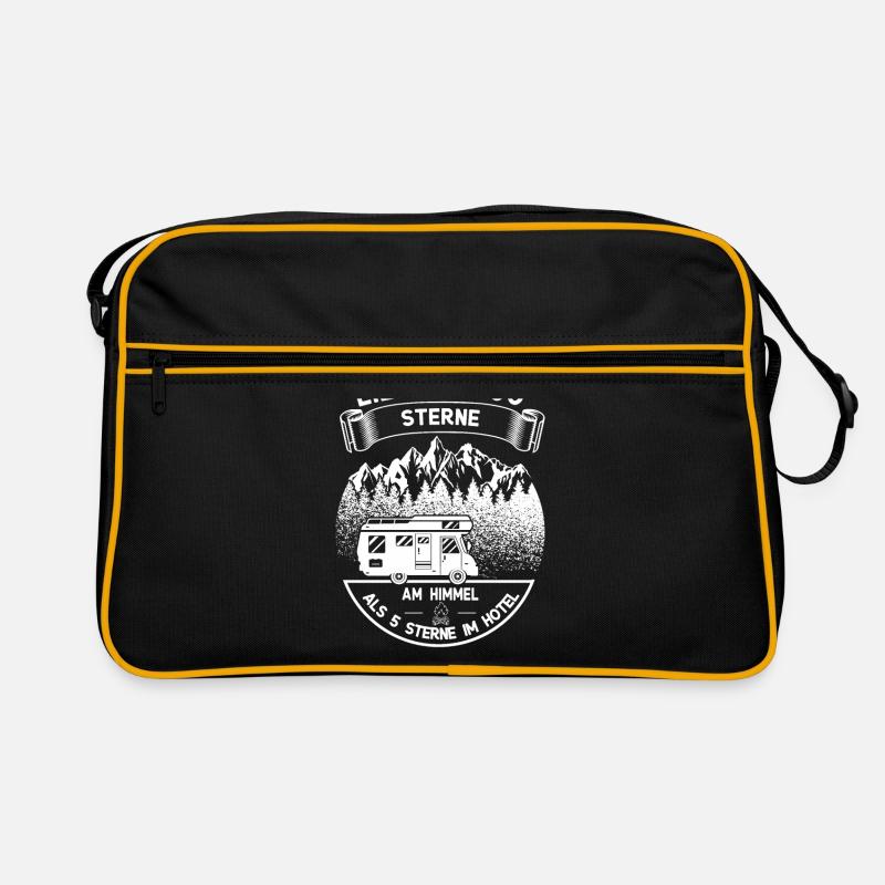 Lieber 1000 Sterne am Himmel als 5 Hotel Camping Retro Tasche