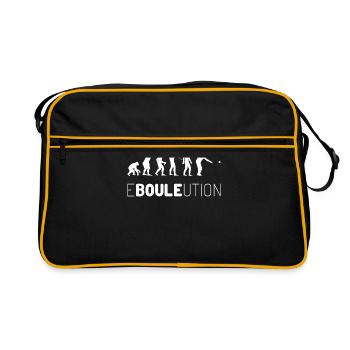 Boule Ebouleution Boccia Evolution Boulespieler - Retro Tasche - Schwarz/Gold - Vorne