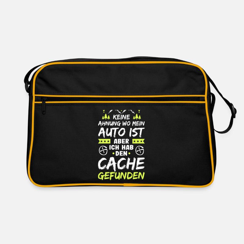 Geocaching Keine Ahnung Geocacher Cache Geocachen Retro Tasche