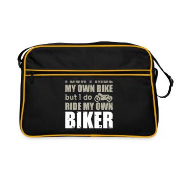 Je conduis ma propre fille de motocycliste - Sac Retro - noir/or - Devant