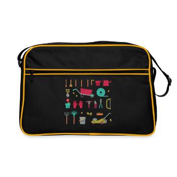 Jardinier paysagiste Evolution Horticulture - Sac Retro - noir/or - Devant