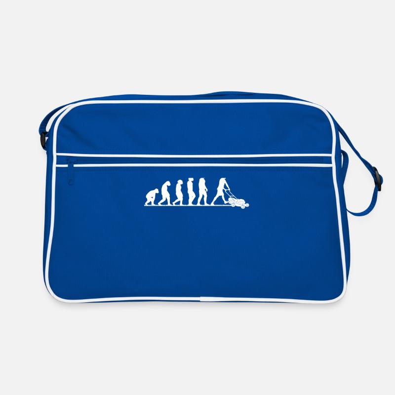 Lawn Mower Evolution Lawn Mowing Gardener Garden Retro Bag