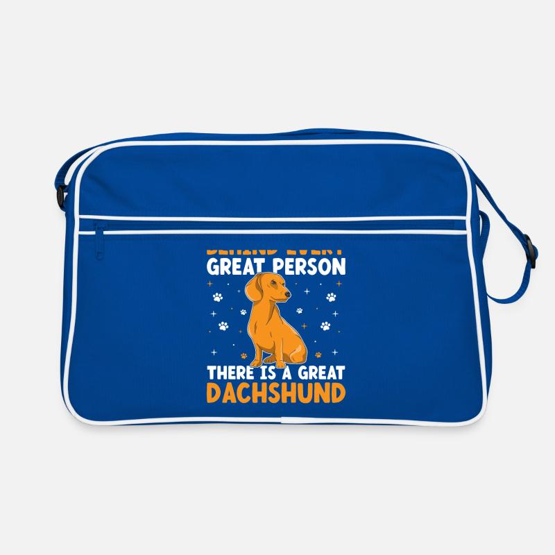 Behind Every Great Person There Is A Great Dachshu Retro Bag