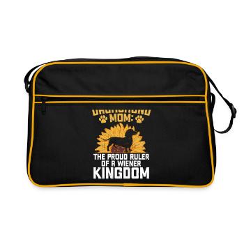 Teckel Maman Le fier souverain d’un royaume viennois - Sac Retro - noir/or - Devant