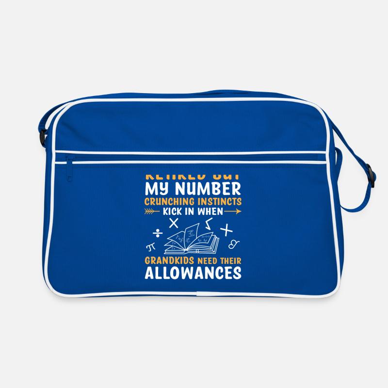 Grand-mère à la retraite Pensioner Comptable Banque Sac Retro
