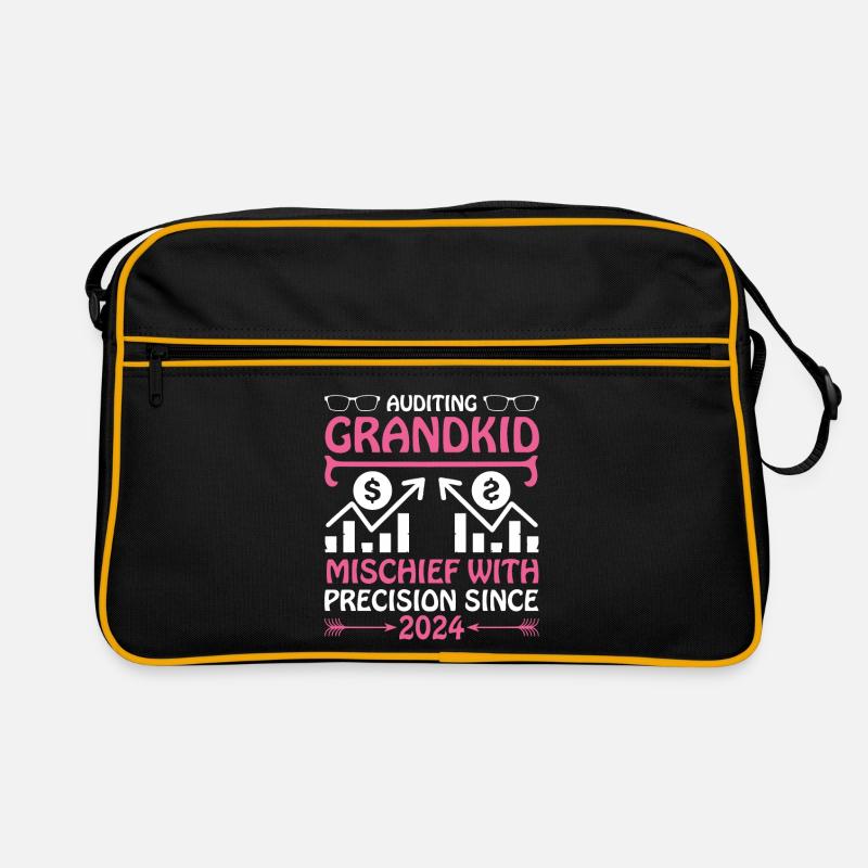 Grand-mère à la retraite Pensioner Comptable Banque Sac Retro