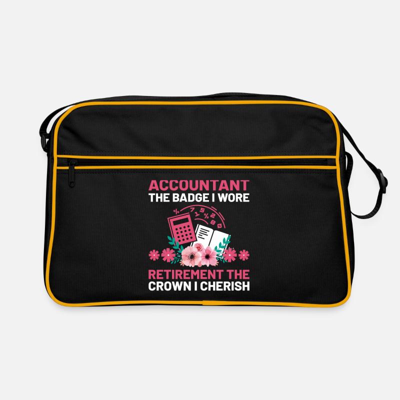 Grand-mère à la retraite Pensioner Comptable Banque Sac Retro