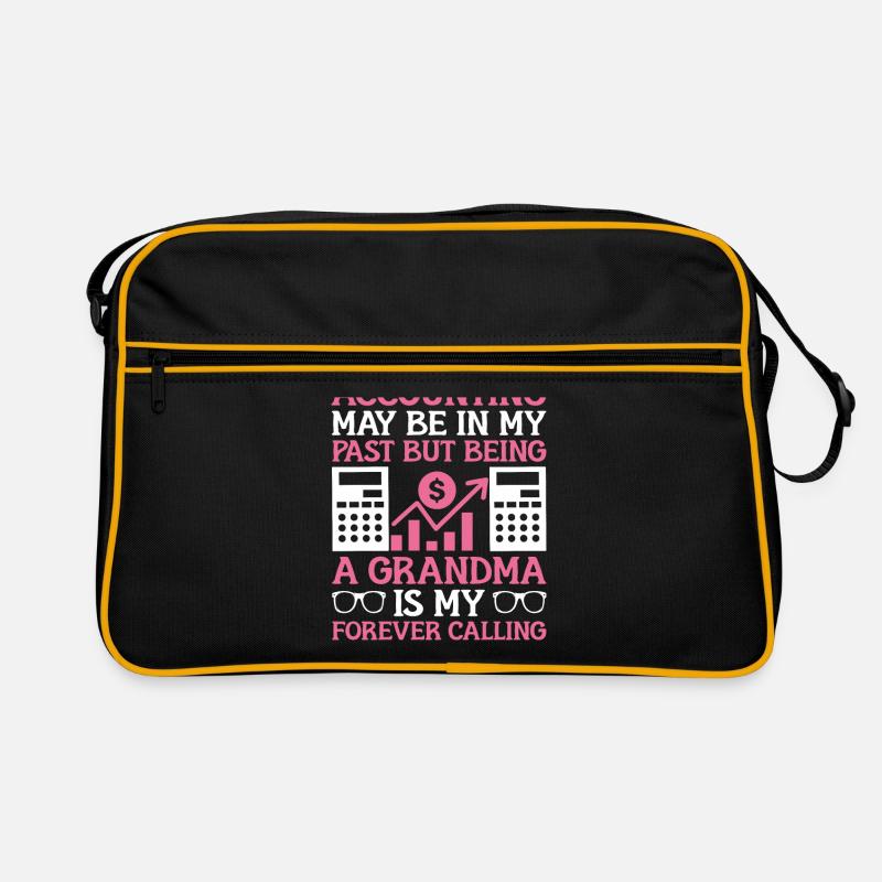 Grand-mère à la retraite Pensioner Comptable Banque Sac Retro