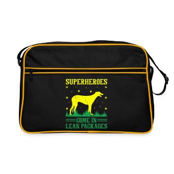 Azawakh Dog Owner Arabian Greyhound Tuareg Sloughi - Sac Retro - noir/or - Devant