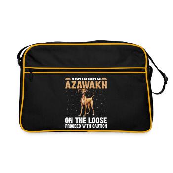 Azawakh Dog Owner Arabian Greyhound Tuareg Sloughi - Sac Retro - noir/or - Devant