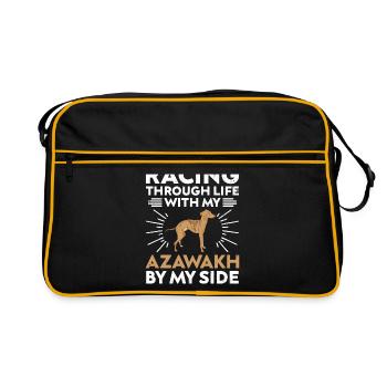Azawakh Dog Owner Arabian Greyhound Tuareg Sloughi - Sac Retro - noir/or - Devant