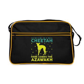 Azawakh Dog Owner Arabian Greyhound Tuareg Sloughi - Sac Retro - noir/or - Devant
