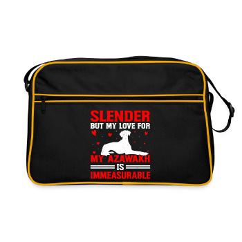 Azawakh Dog Owner Arabian Greyhound Tuareg Sloughi - Sac Retro - noir/or - Devant