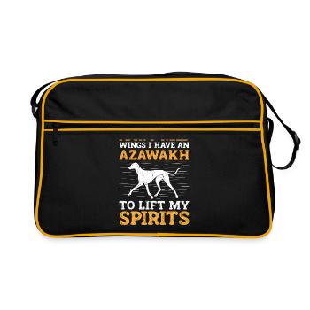 Azawakh Dog Owner Arabian Greyhound Tuareg Sloughi - Sac Retro - noir/or - Devant