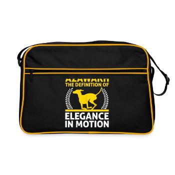 Azawakh Dog Owner Arabian Greyhound Tuareg Sloughi - Sac Retro - noir/or - Devant