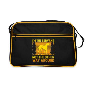 Azawakh Dog Owner Arabian Greyhound Tuareg Sloughi - Sac Retro - noir/or - Devant