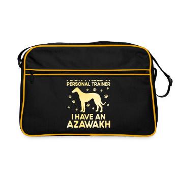 Azawakh Dog Owner Arabian Greyhound Tuareg Sloughi - Sac Retro - noir/or - Devant
