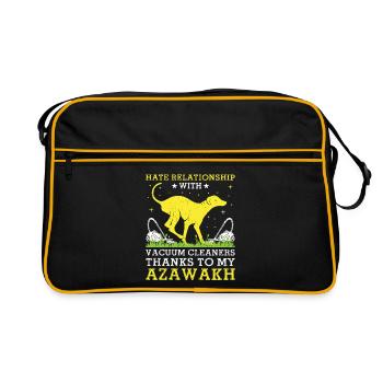 Azawakh Dog Owner Arabian Greyhound Tuareg Sloughi - Sac Retro - noir/or - Devant