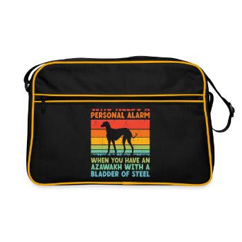 Azawakh Dog Owner Arabian Greyhound Tuareg Sloughi - Sac Retro - noir/or - Devant