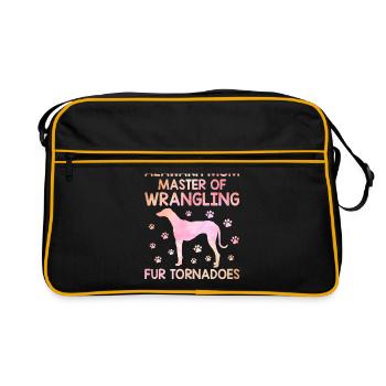 Azawakh Dog Owner Arabian Greyhound Tuareg Sloughi - Sac Retro - noir/or - Devant