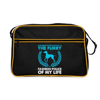Azawakh Dog Owner Arabian Greyhound Tuareg Sloughi - Sac Retro - noir/or - Devant