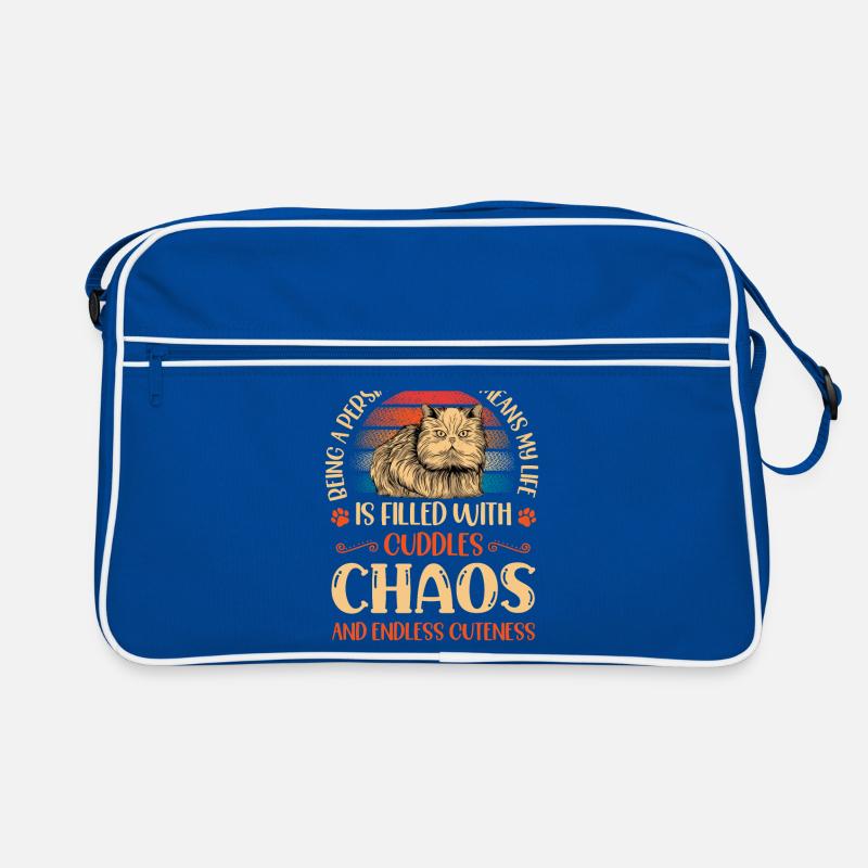 Chat persan Chat Amoureux Propriétaire de chat Persan Longhair C Sac Retro