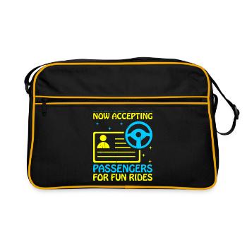 Driving License Passed New Driver Permit Driving S - Retro Bag - black/gold - Front