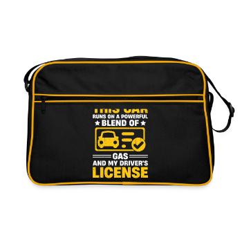 Driving License Passed New Driver Permit Driving S - Retro Bag - black/gold - Front