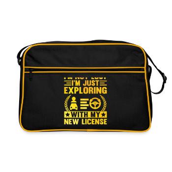 Driving License Passed New Driver Permit Driving S - Retro Bag - black/gold - Front