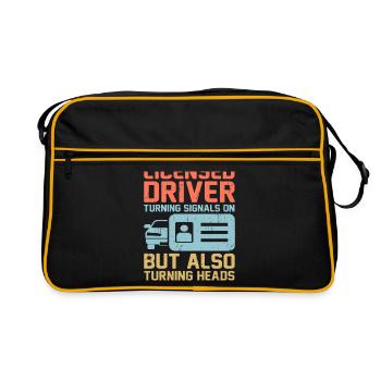 Driving License Passed New Driver Permit Driving S - Retro Bag - black/gold - Front
