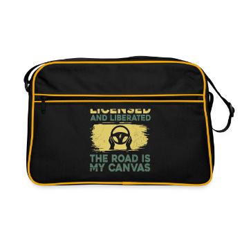Driving License Passed New Driver Permit Driving S - Retro Bag - black/gold - Front