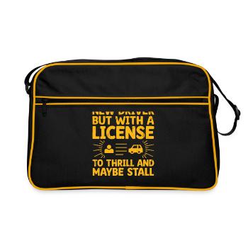 Driving License Passed New Driver Permit Driving S - Retro Bag - black/gold - Front