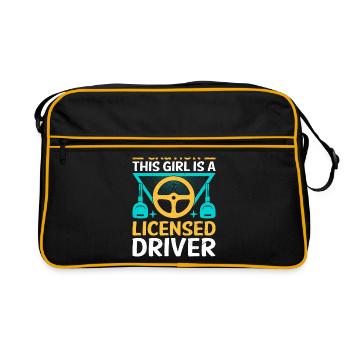 Driving License Passed New Driver Permit Driving S - Retro Bag - black/gold - Front